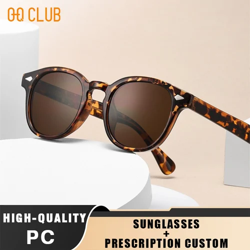 O-Q CLUB gafas de sol redondas Retro para hombre, gafas de sol para mujer, gafas de sol para mujer UV400 Lunette Zonnebril Dames, lentes polarizadas, gafas Vintage para hombre
