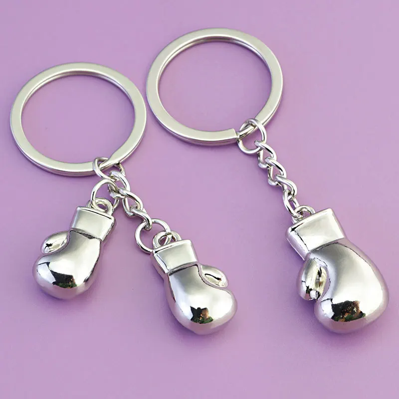 Boxing Glove Keychain 3D Metal Boxing Glove Pendant Fitness Graduation Season Gift