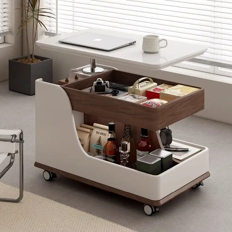 

Mobile small apartment lift living room multi-functional coffee table Nordic simple sofa modern cart