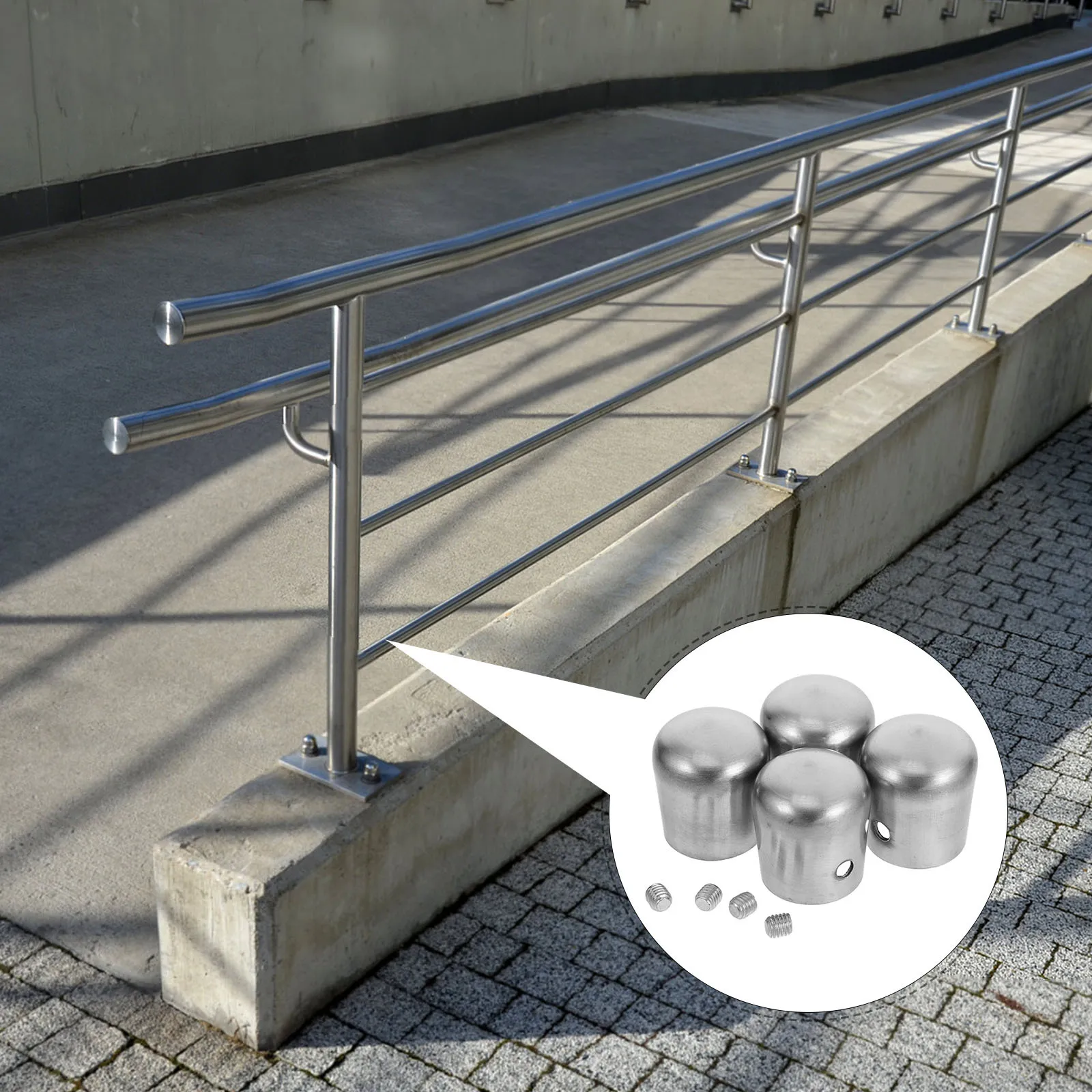 4 шт., торцевые заглушки для перил из