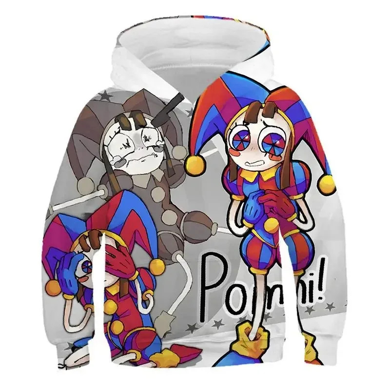 25COSAmazing Digital Circus 3D مطبوعة كنزة قطيفة سترة البلوز أبلى للأطفال البالغين