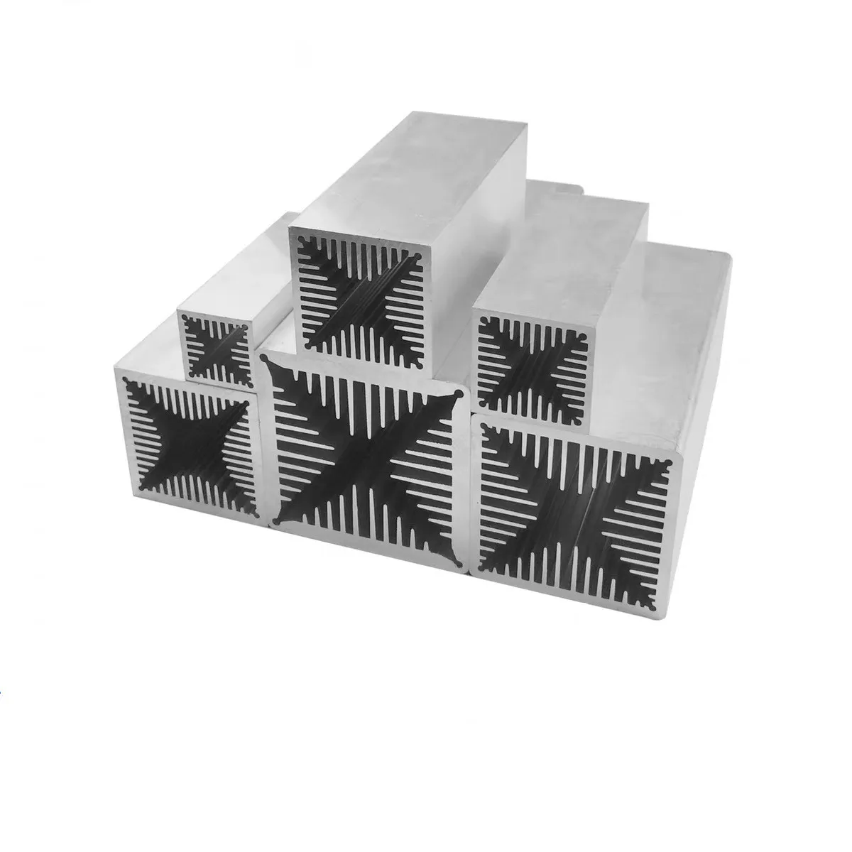 1pcs 30*30mm 40*40mm 50*50mm 60*60mm 70*70mm 80*80mm High Power Wind Tunnel Heat Sink Aluminum Profile Radiator