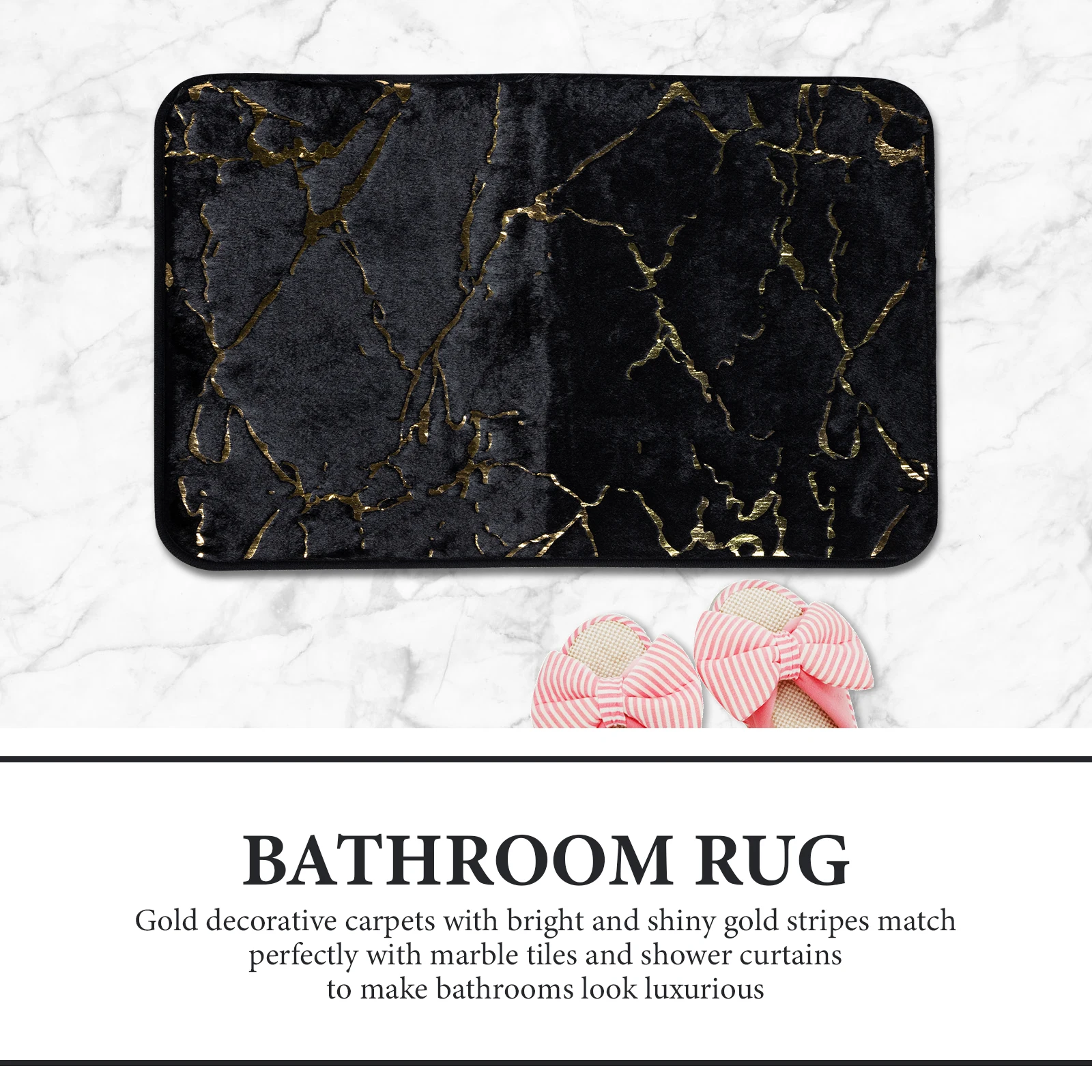 

Non-slip Floor Mat Bathroom Carpet for Tub Outdoor Shower Mats Rug Polyester Rugs Senior Child