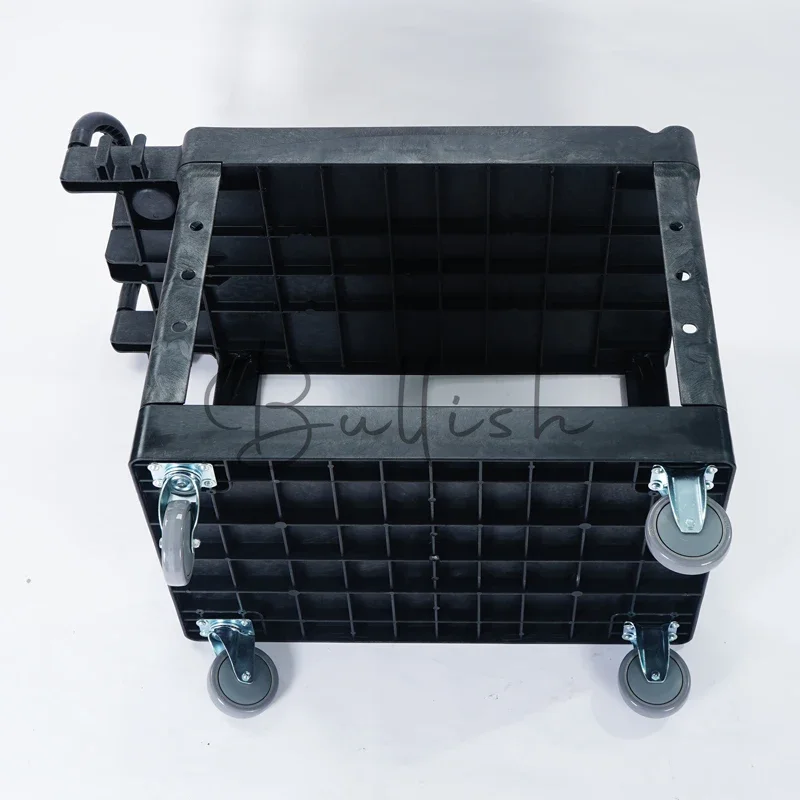 Double-layer hand-pushed two-layer flat truck laboratory truck distribution sorting materials durable thickened truck