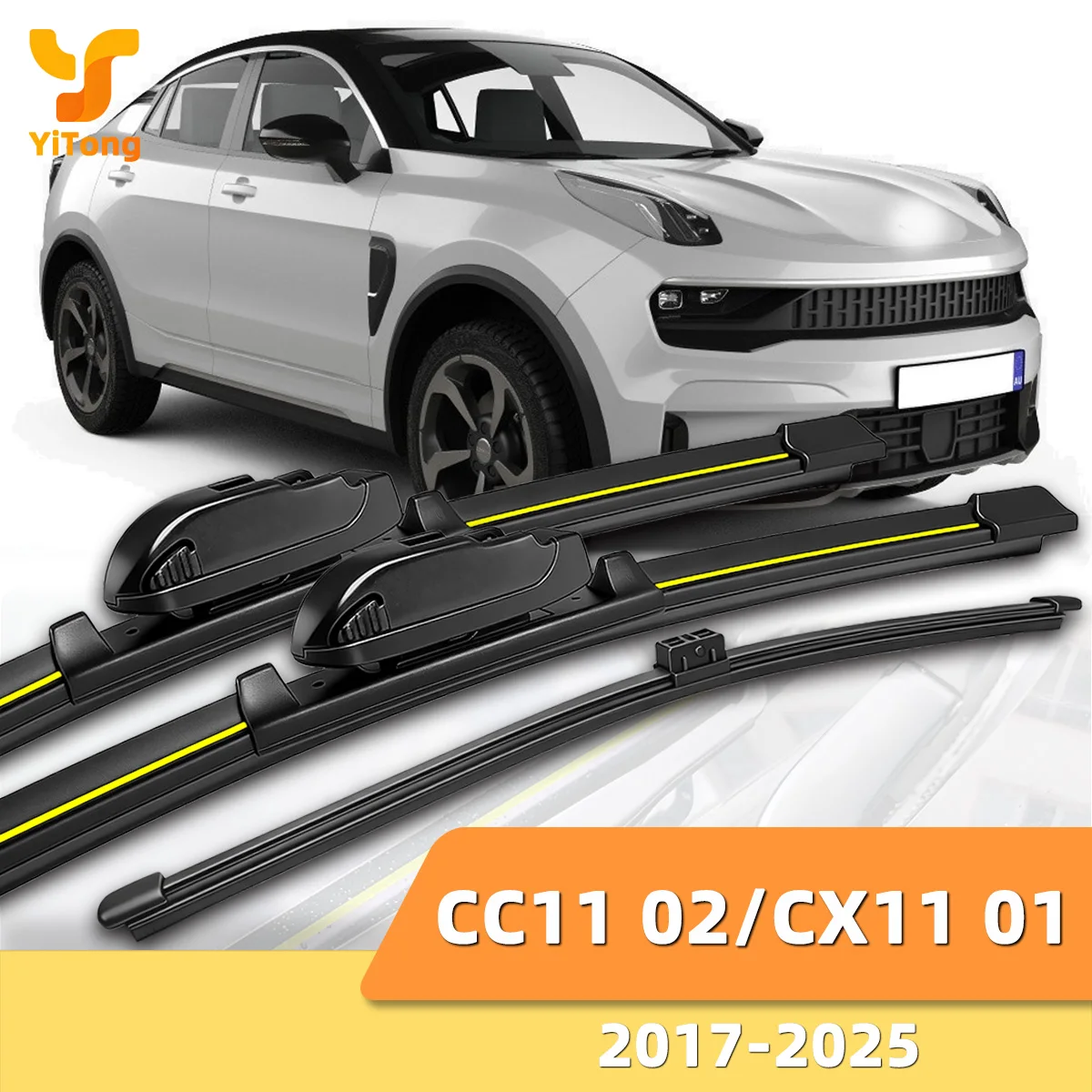 Geeignet für Lynk & Co CX11 01/CC11 02 2016-2025 Front- und Heckscheibenwischer, langlebiges Zubehör für Autoscheiben 2018