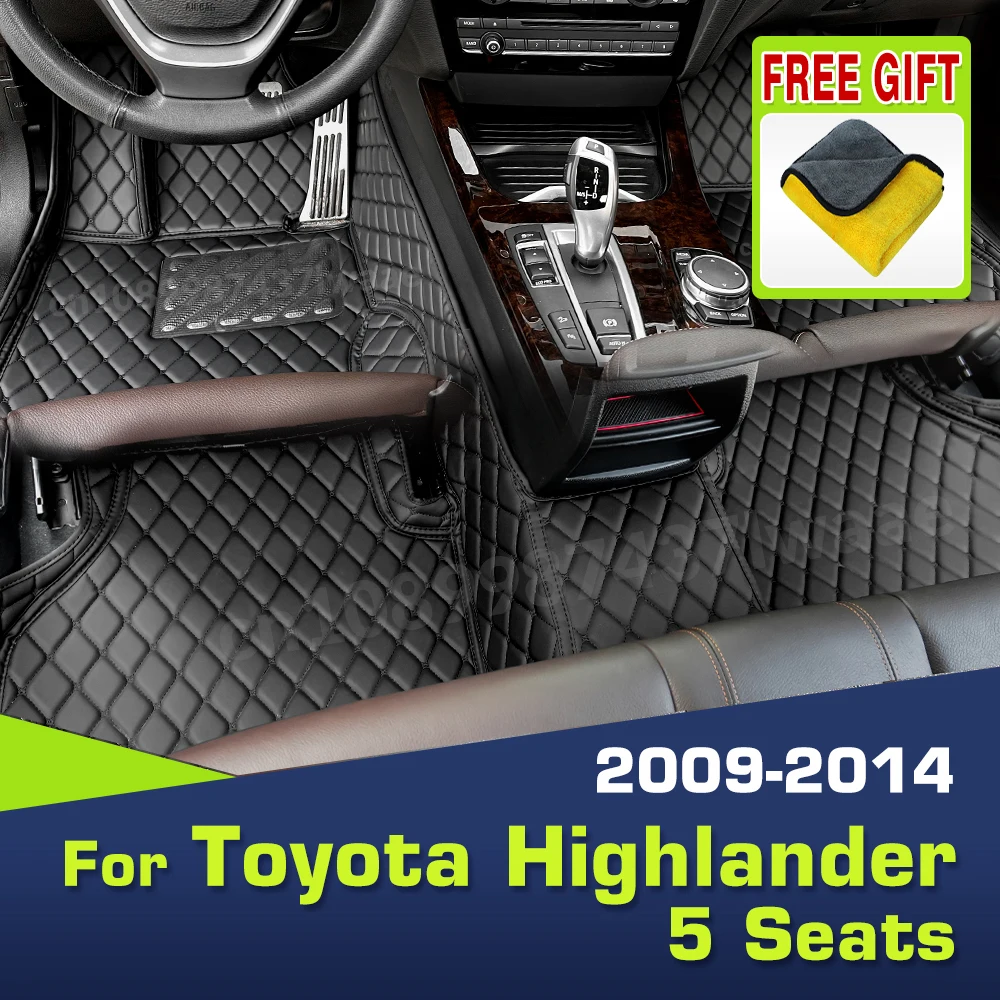 

Car Floor Mats For Toyota Highlander 5 Seats 2009 2010 2011 2012 2013 2014 Custom Auto Foot Pads Interior Accessories