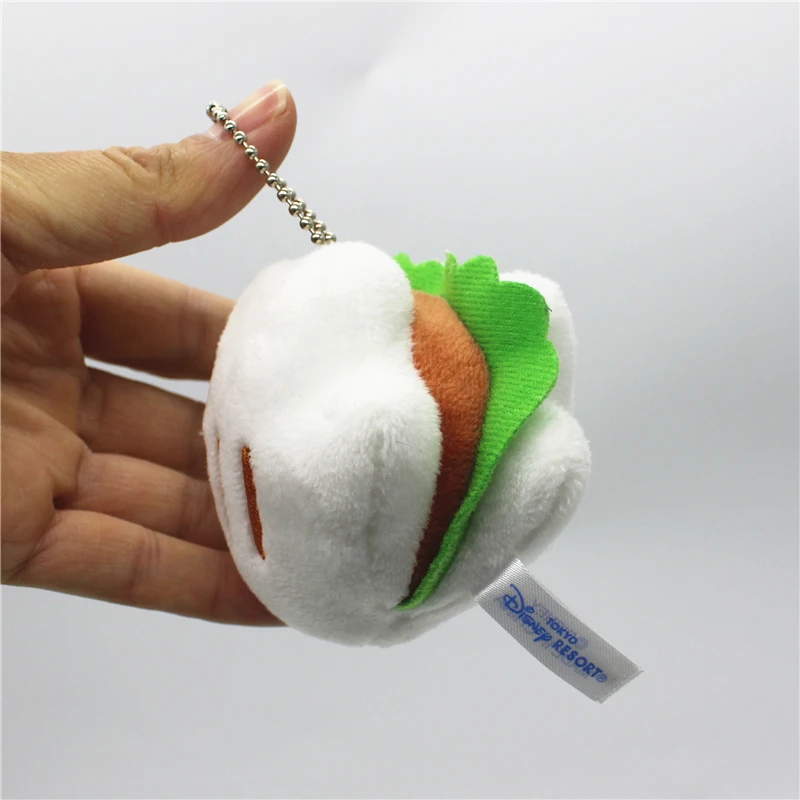 1piece Universal original Mickey mouse sandwiches Hamburg plush soft toys fridge magnet pendant toys