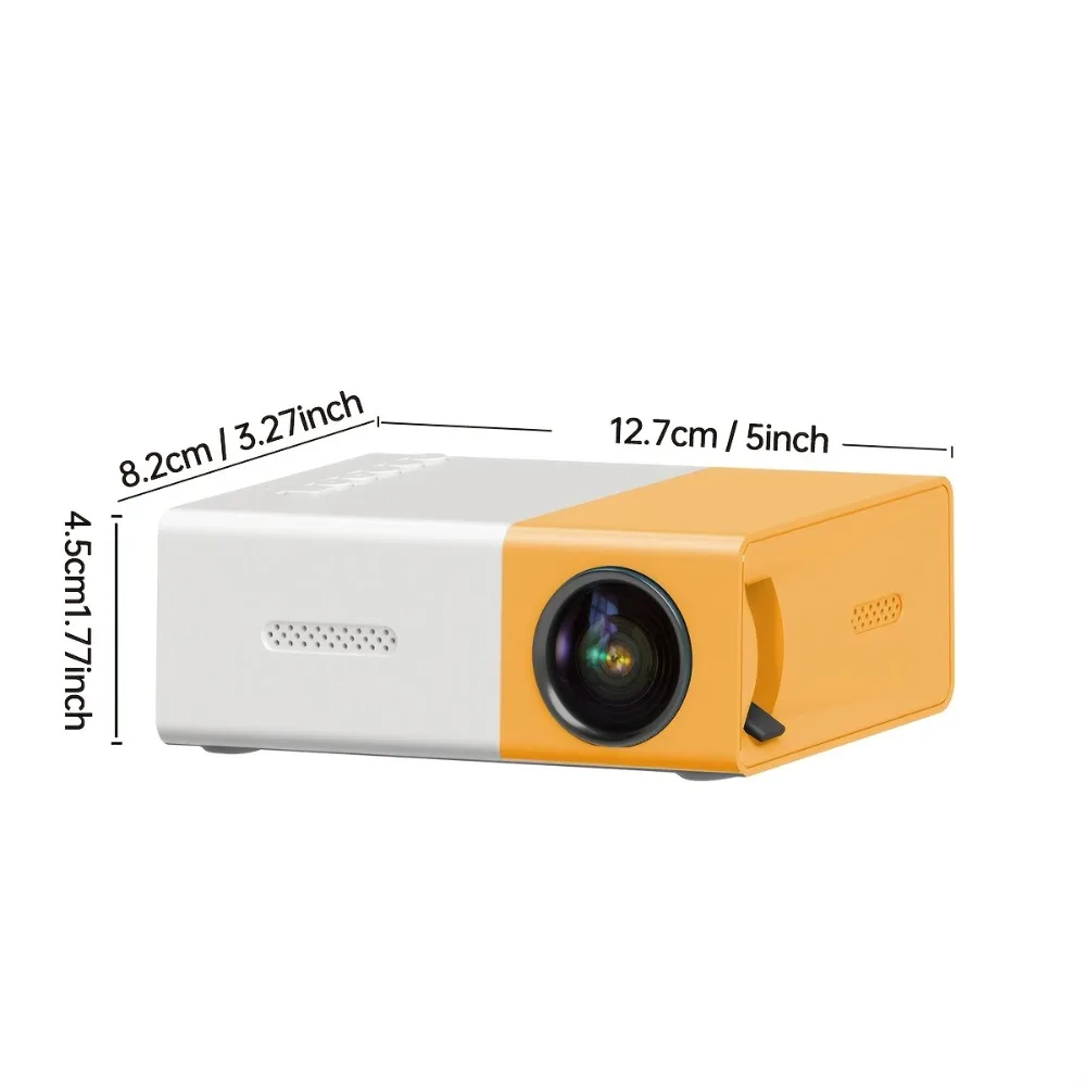 The 2026 upgraded portable LED projector features USB power supply, button control, LCD display, built-in speaker