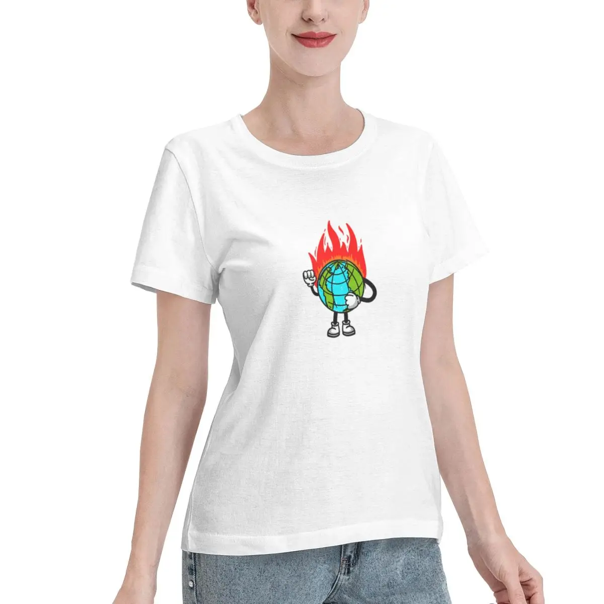 High Quality There Is No Planet B Ecologic Gift Women's T-shirt Youthful Soft Skin Friendly Top