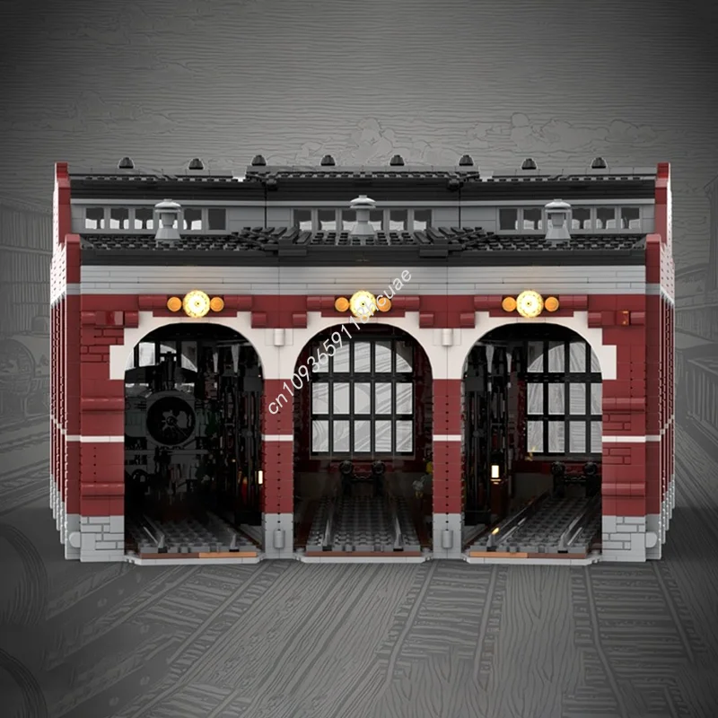 3927 Uds. MOC Roundhouse modelo bloques de construcción Modular niños ladrillo idea educativa juguetes montar regalos de navidad