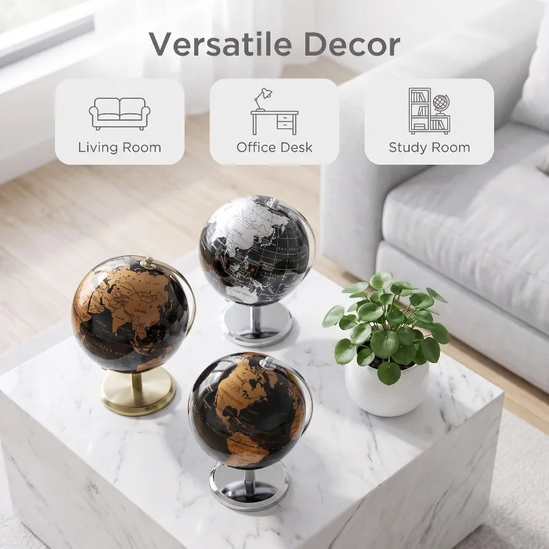 19.5CM Home Decoration Accessories Retro World Earth Modern Learning World Map Earth Children's Learning Table Decoration