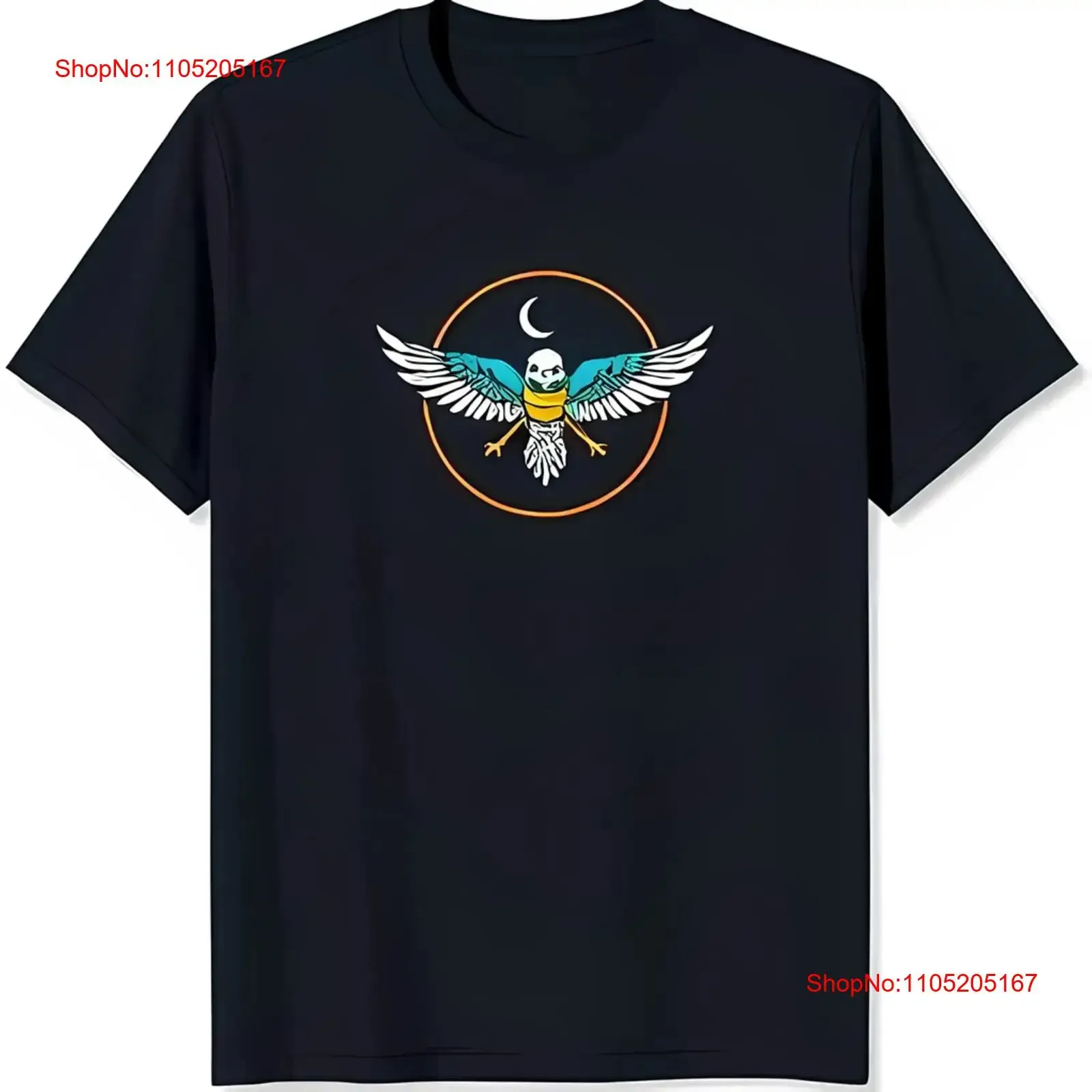 

Stylized Eagle Black T Shirt with Colorful Design vintage Washed Breathable fashion Soft Comfortable Top For Everyday Wear
