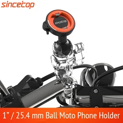 Universal 1 Inch Ball Moto Quick Mount Stand Motorcycle Mobile Phone Holder Bicycle Handlebar Socket Mounting Arm Clamp Bracket