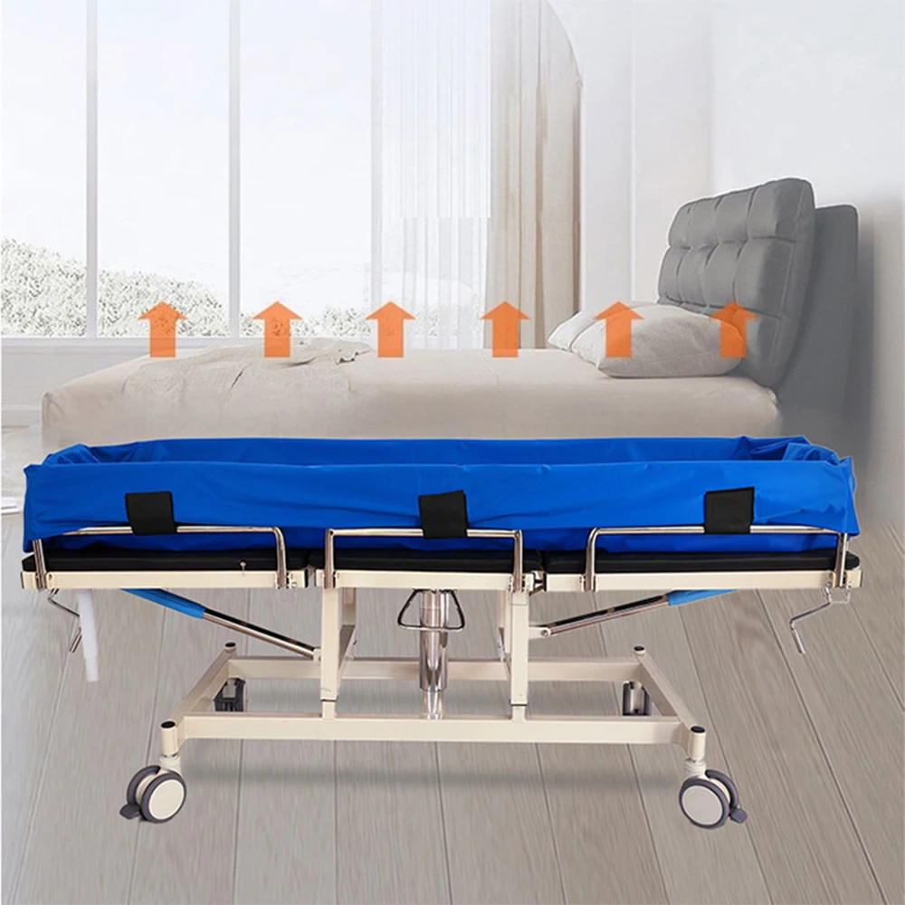 Medical Bath Shower Trolley Bed Steel Hydraulic Hospital Shower Bed For Disabled Patient - view 4
