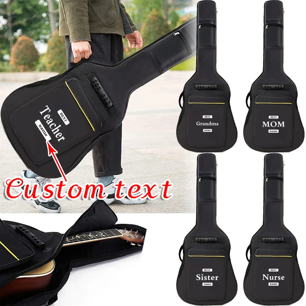 

Personalized Customized Name Guitar Bag Guitars Accessories Instrument Storage Backpack 36-41inch Portable Guitar Carry Bags