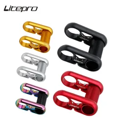 JKLitepro 412 Folding Bike Double Handle Stem 540/580mm Horizontal Handlebar Ultralight 93g Dual Stem 25.4mm For brompton Bike