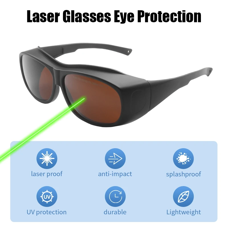 Laser Protection 190-550nm 800-1100nm OD6 Laser Protective Glasses Certified 532nm 1064nm Laser Safety Glasses