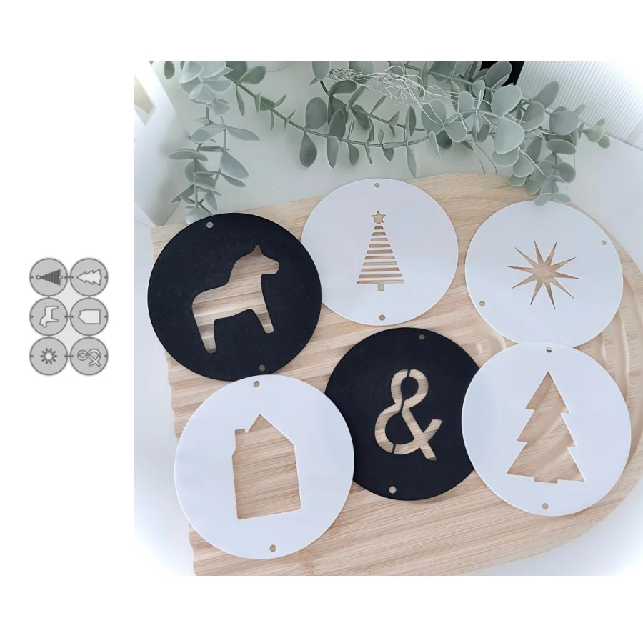 Pferd Weihnachtsbaum und Symbol Ornamente Metall Stanzformen für DIY Scrapbooking Kartenherstellung Schablone Prägung Handwerk Dekoration
