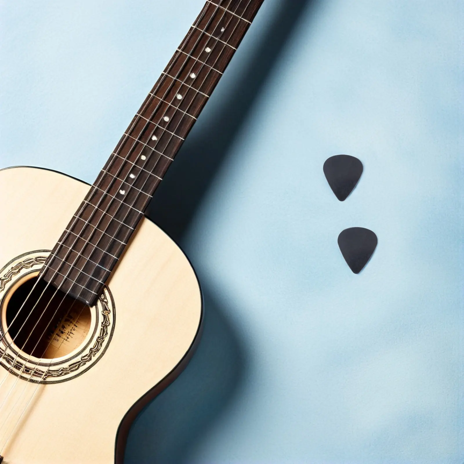 30Pcs Guitar Picks Black 0.5mm Thin Plastic Plectrums Acoustic Electric Bass Ukulele Bulk Guitar Accessories Thin Picks Acoustic
