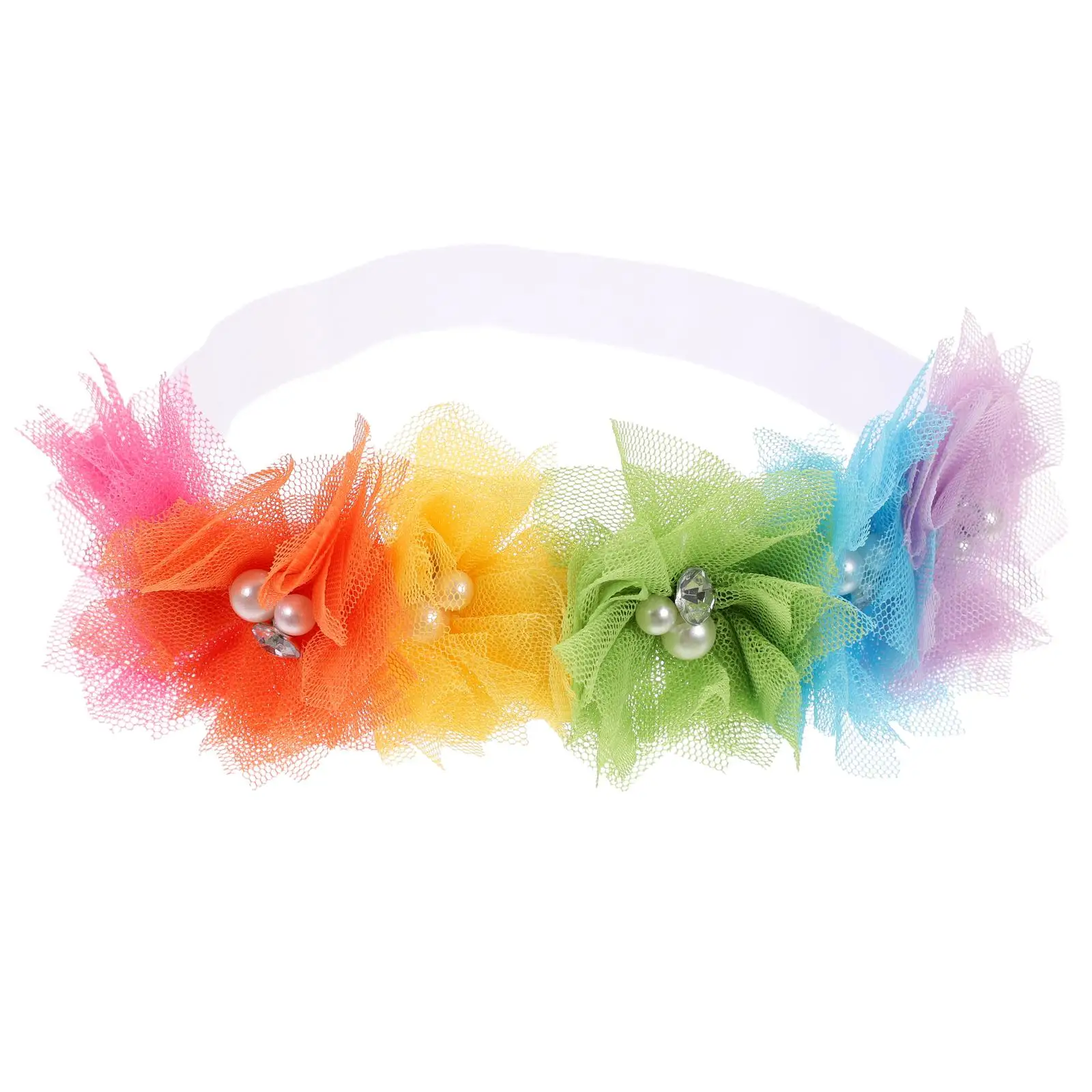 

Headband Flower Hairband for Girls Mesh Elastic Baby Kids Child Accessories Hairbands Decorative Cloth Birthday Party