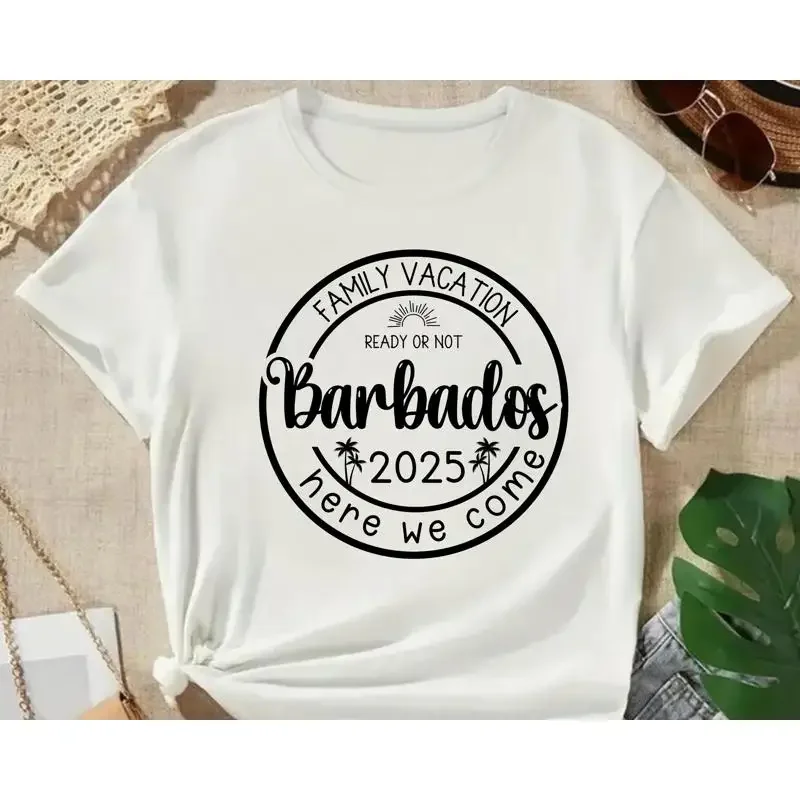 Barbados 2025 Family Vacation T Shirt Custom Trip Road Travel