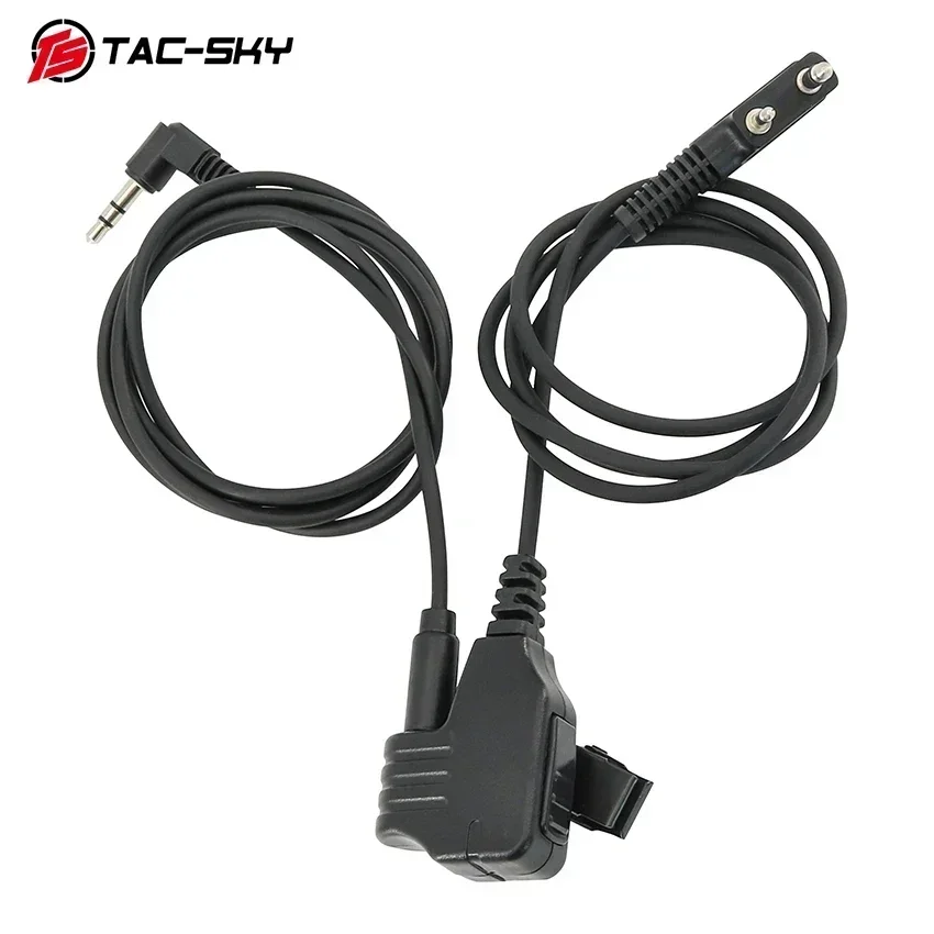 TAC-SKY Mic Cable Adapter for MSA SORDIN / Impact Sport / Walker\'s Razor Electronic Earmuffs Shooting Hunting Tactical Headset