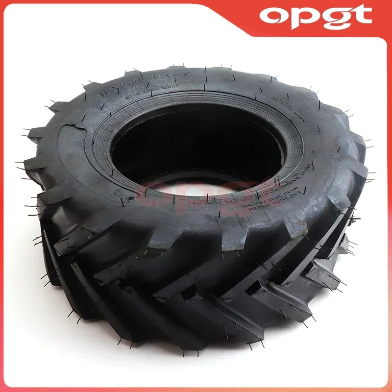 OPGT 16x6.50-8 Super Lug Riding Lawn Mower Tractor Tire Farm Tractor Turf Tires 4-Ply Tubeless All Terrain Tyre