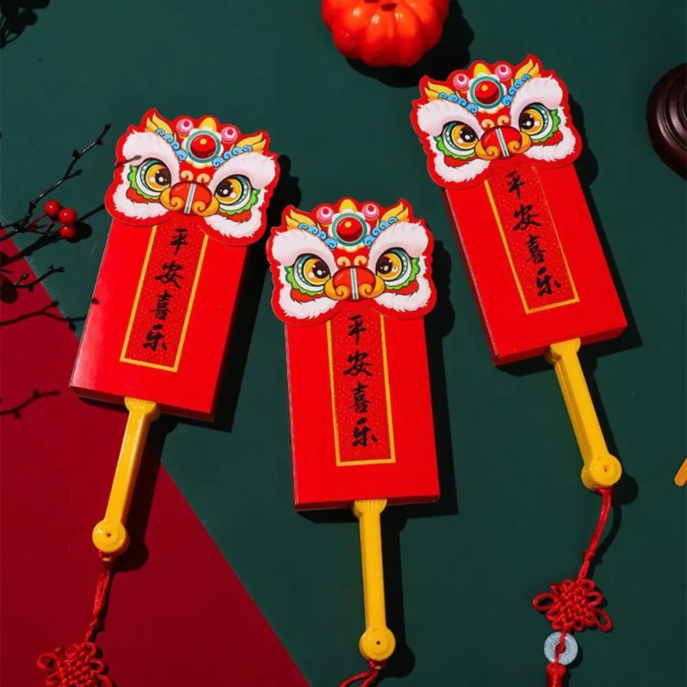 موضة 6/10 فتحات شكل مروحة مغلف أحمر شرابة حسن الحظ شكل مروحة هونغباو النمط الصيني أفضل التمنيات جيوب نعمة الزفاف