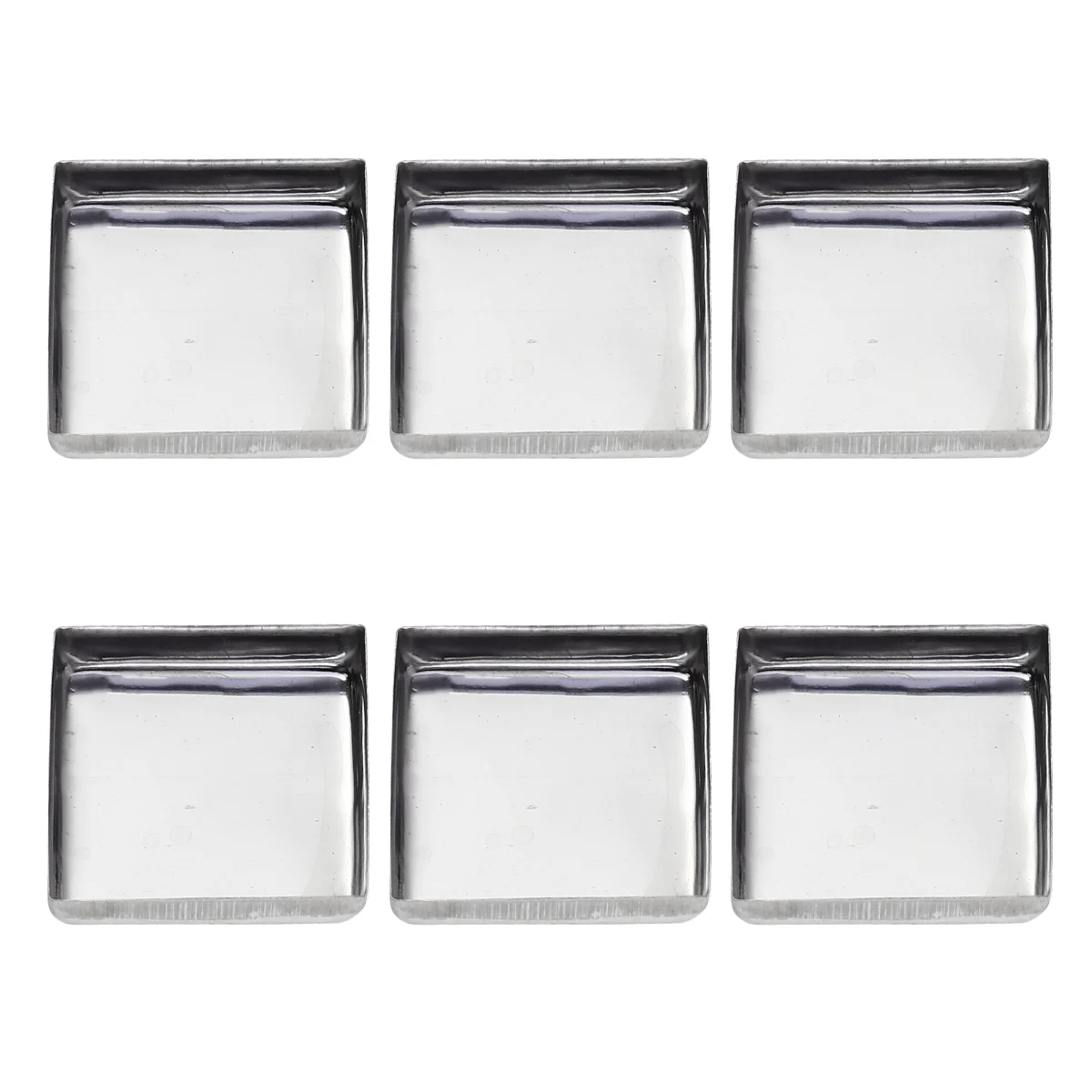 60PCS Empty Square Stainless Steel Pans for DIY Eyeshadow Blusher Pressed Powder Makeup Cosmetics pans for eyeshadow