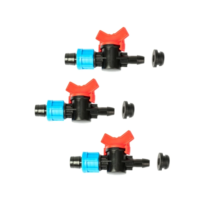 202516Mm Drip Tape Connectors Valve With Locked Barb Pipe Water Connectors for Garden Greenhouse Irrigation