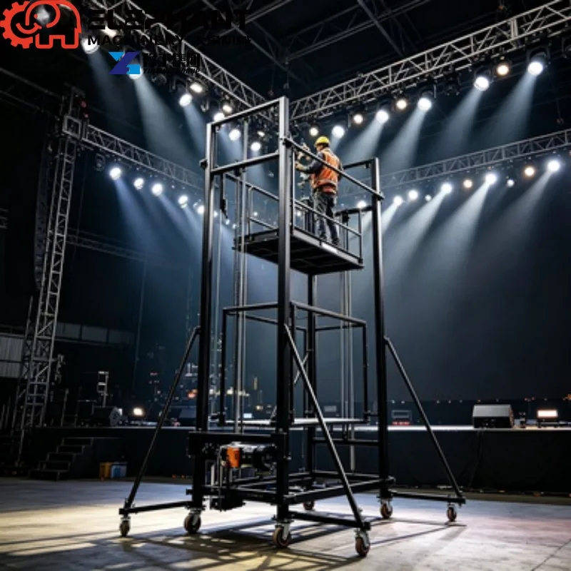 Electric Lifting Scaffold, Mobile Scissor Lift Working Platform For Construction Painting And Plastering Work