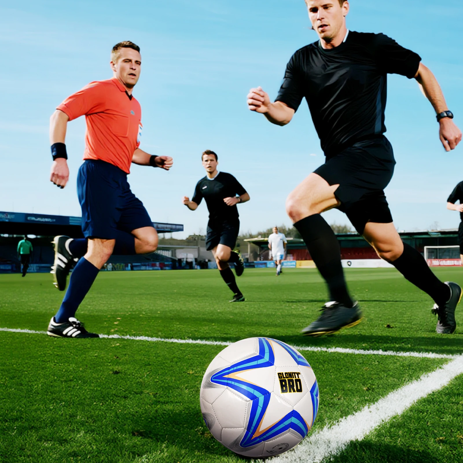 Soccer Ball Official Size 5 Wear-resistant Training Match Football Indoor Outdoor For Kids ,Youth And Adults High Quality