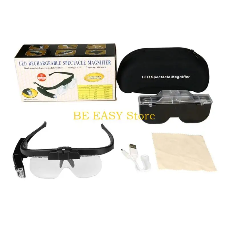 E28F 1.5X 2X 2.5X Clip-on up Glasses Folding Magnifier Hand