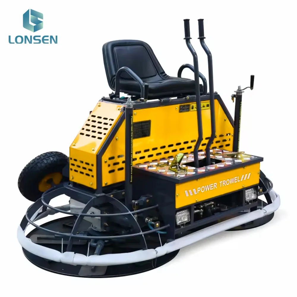 Betonfahrt auf der Power Troffel Machine