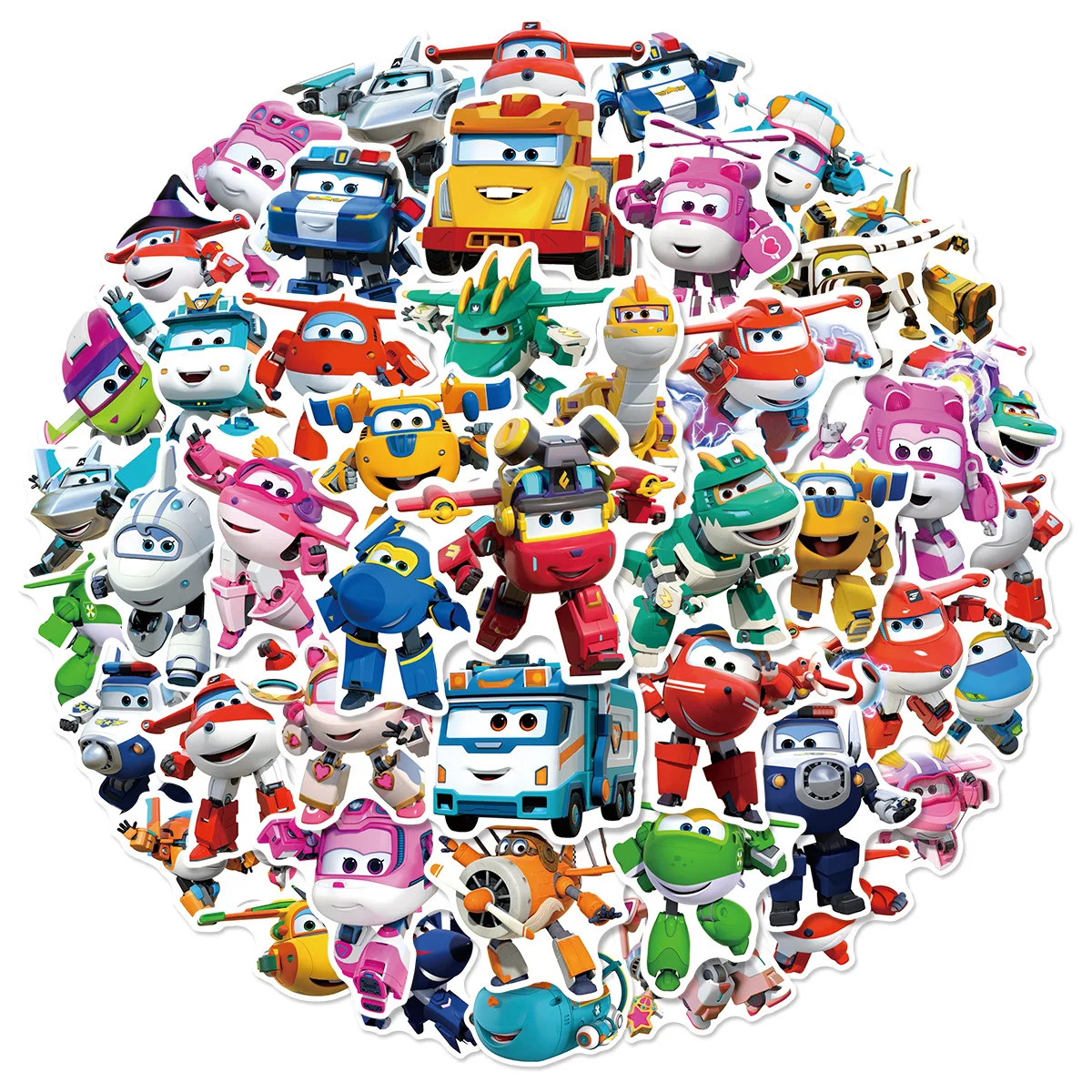 50PCS Cute Super Airplane Graffiti Stickers Phone Laptop Water Cup  Notebook Stationary Reward Stickers