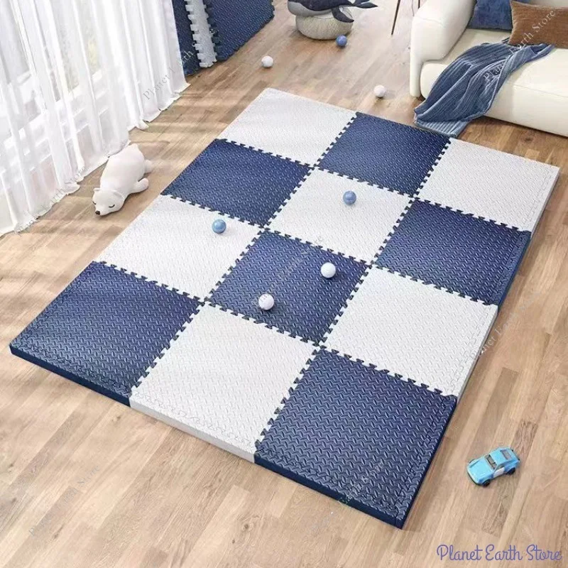 4/8 قطعة الطفل تلعب حصيرة 60*60 سنتيمتر سجادة ألغاز للأطفال طفل 1 سنتيمتر سميكة المتشابكة ممارسة البلاط السجاد لغز بلاط الأرضيات اللعب
