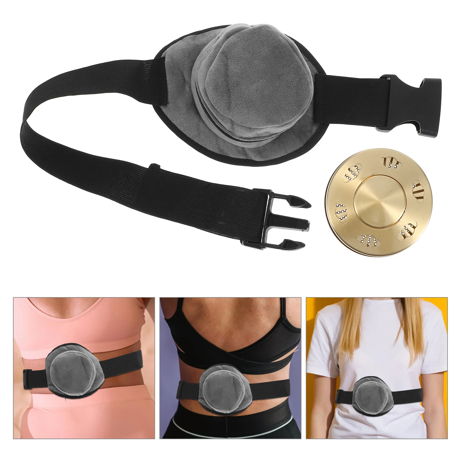 

Portable Moxibustion Box with Adjustable Straps Copper Chamber for Mugwort Heat Therapy Body Relaxation and Circulation