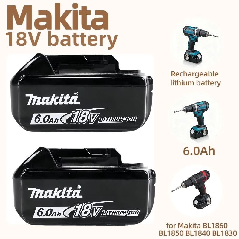 

Authentic 6Ah Makita battery, hot selling Makita 18v tools battery, replaceable DHR202 DJV182 DDF487 DTW700 DGA404 DTD173♻️