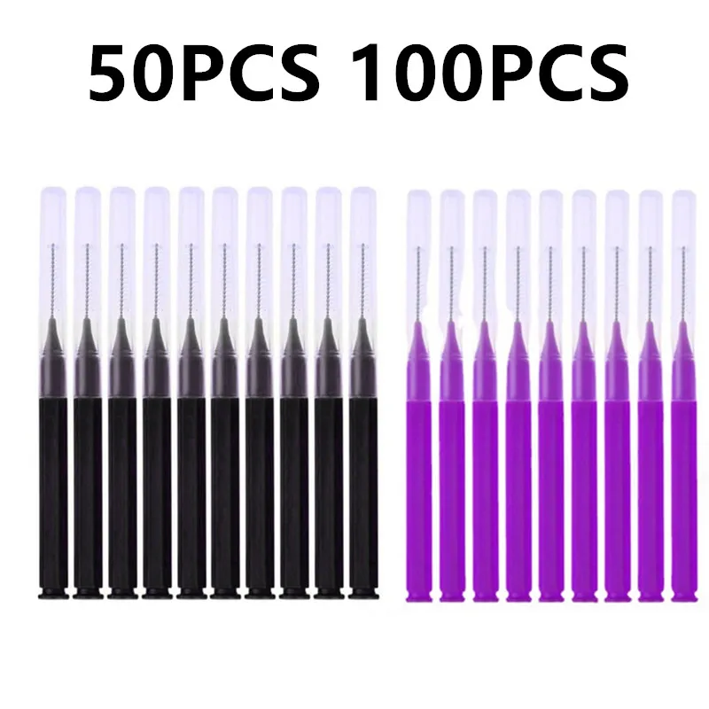 50/100PCS Black Bendable  Eyebrow Brush Brow Perm Brush Disposable Brow Lifting Brushes Micro Eyelash Brush Applicators Tools