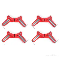 28GF 4-Piece Sturdy Aluminum Corner Clamps for Securing Woodwork Joints at 90Degrees, Great for Carpentry and DIY Projects