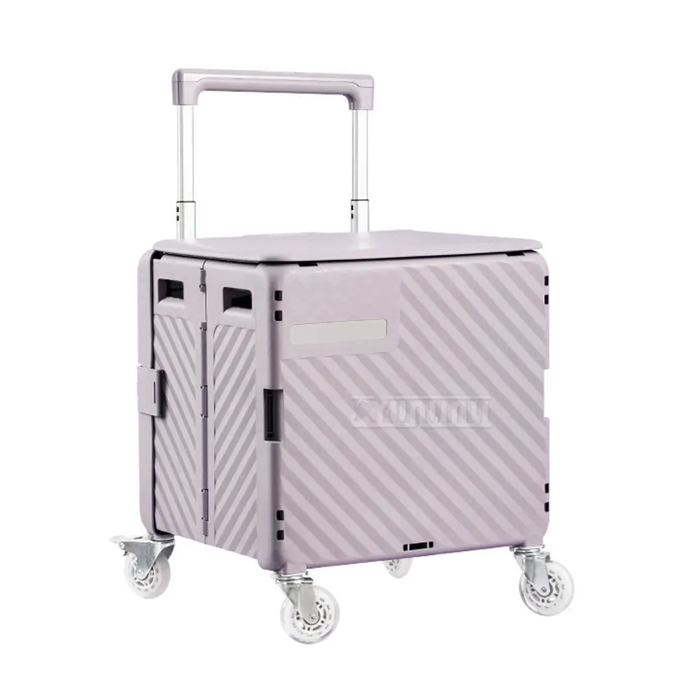 Foldable Universal‑Wheel Trolley, for Grocery, Camping, Vending, Parcel & Stair‑Climbing