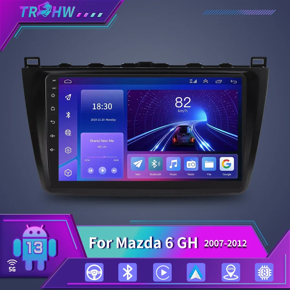 

Carplay Auto Car Radio For Mazda 6 GH 2007 2008 2009 2010 2011 2012 Multimedia GPS Video Player Stereo 2din Head Unit