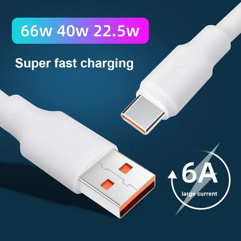 Cable USB tipo C 6A 120W PD, cargador súper rápido para Xiaomi, Huawei, iPhone, 1M, 1,5 M, 2M, Cable de carga rápida de datos