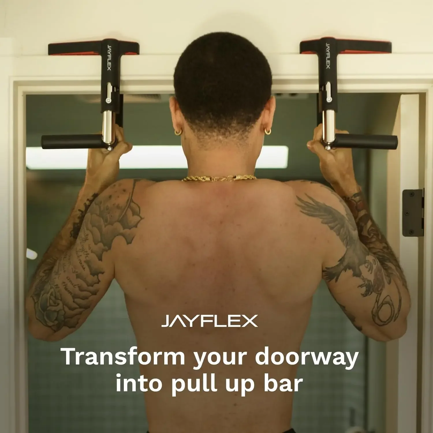 CrossGrips Compact Pull-up Bar para Home Fitness, Pull-up Bar, Porta Ajustável Frame, Pullup Bar Handles, Work