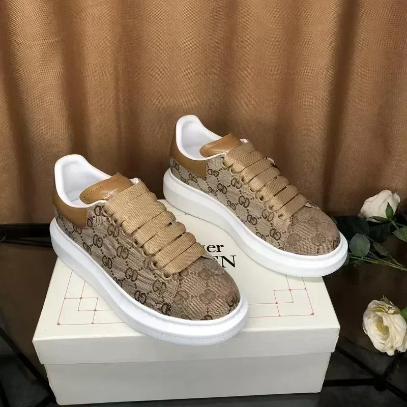 2025 Men's Women Casual Shoes Couple All-match Chunky Lace-up Sneakers Fashion Elevated Muffin Shoes Man Board Shoe Mujer Hombre image 2