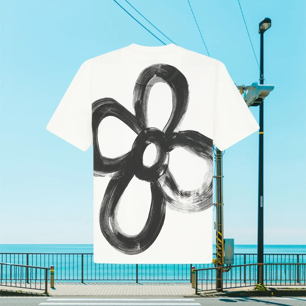 

Футболка с короткими рукавами PS Paul Smith, обычная версия, смайлик, цветочный узор, 2025 для мужчин и женщин, с одинаковым хлопковым принтом