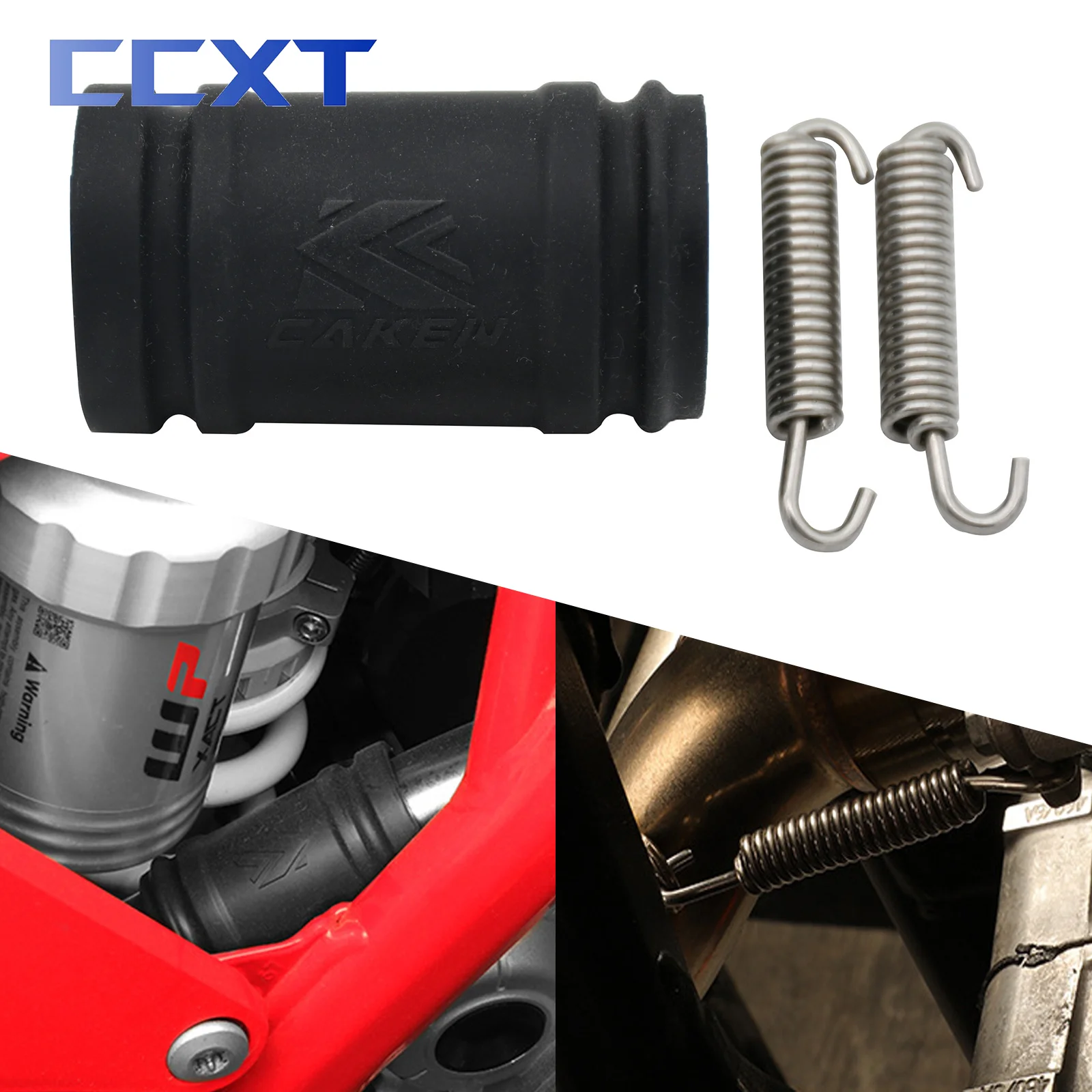 Motorcycle Exhaust Coupler Silencer Tailpipe Rubber Seal Cover Kit For Husqvarna 250 300 TC TE TEI TX TXI 2017-2023 Universal