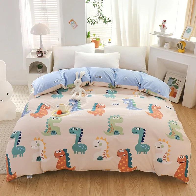 

Cartoon Dinosaur Printed Duvet Cover 100% Cotton Bedding Animals Comforter Cover 1pc for Boys Adults Childrens Bedroom Decor