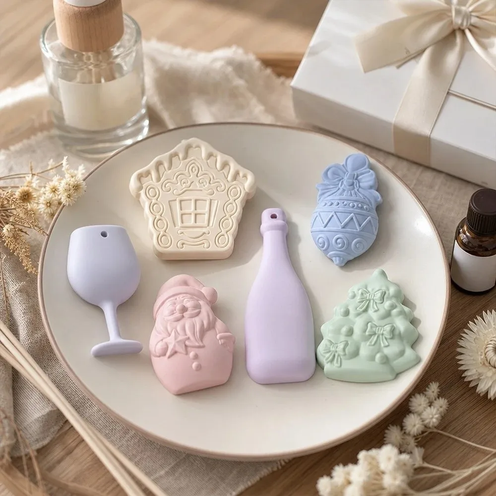 DIY Christmas Mini Mold Multi-purpose Easy Release Plaster Wax Epoxy Resin Mold Heat-resistant Silicone Xmas Ornament Mold