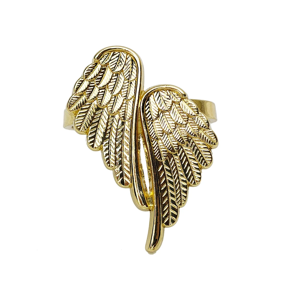 6pcs Angel Wings Napkin Rings – Western Wedding Serviette Holders & Thanksgiving Table Decorations
